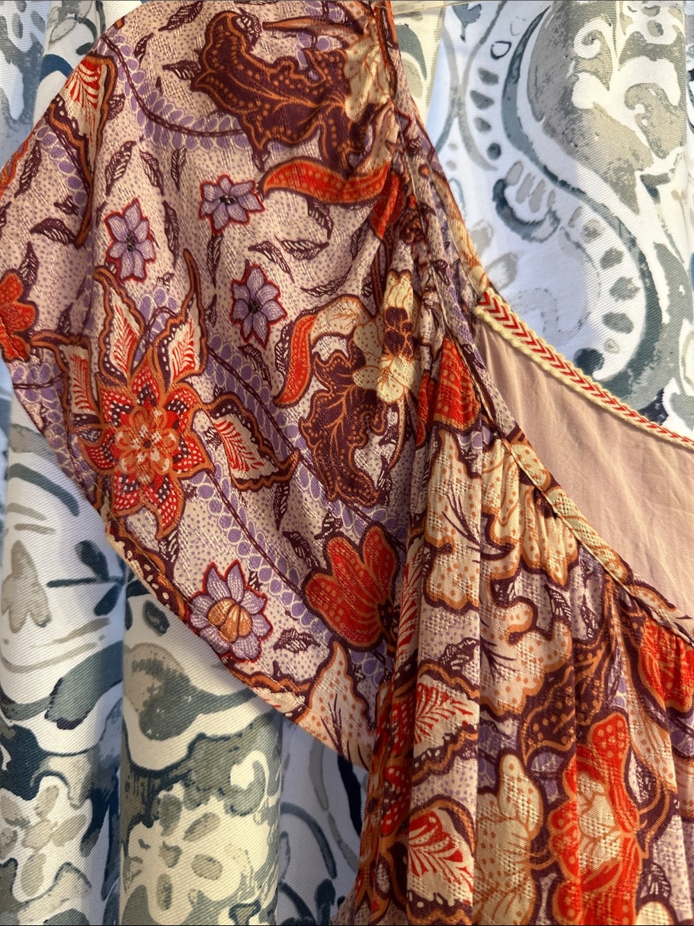 Knox Rose Lavender Maxi Dress with Red Floral Print - Picture 3 of 6